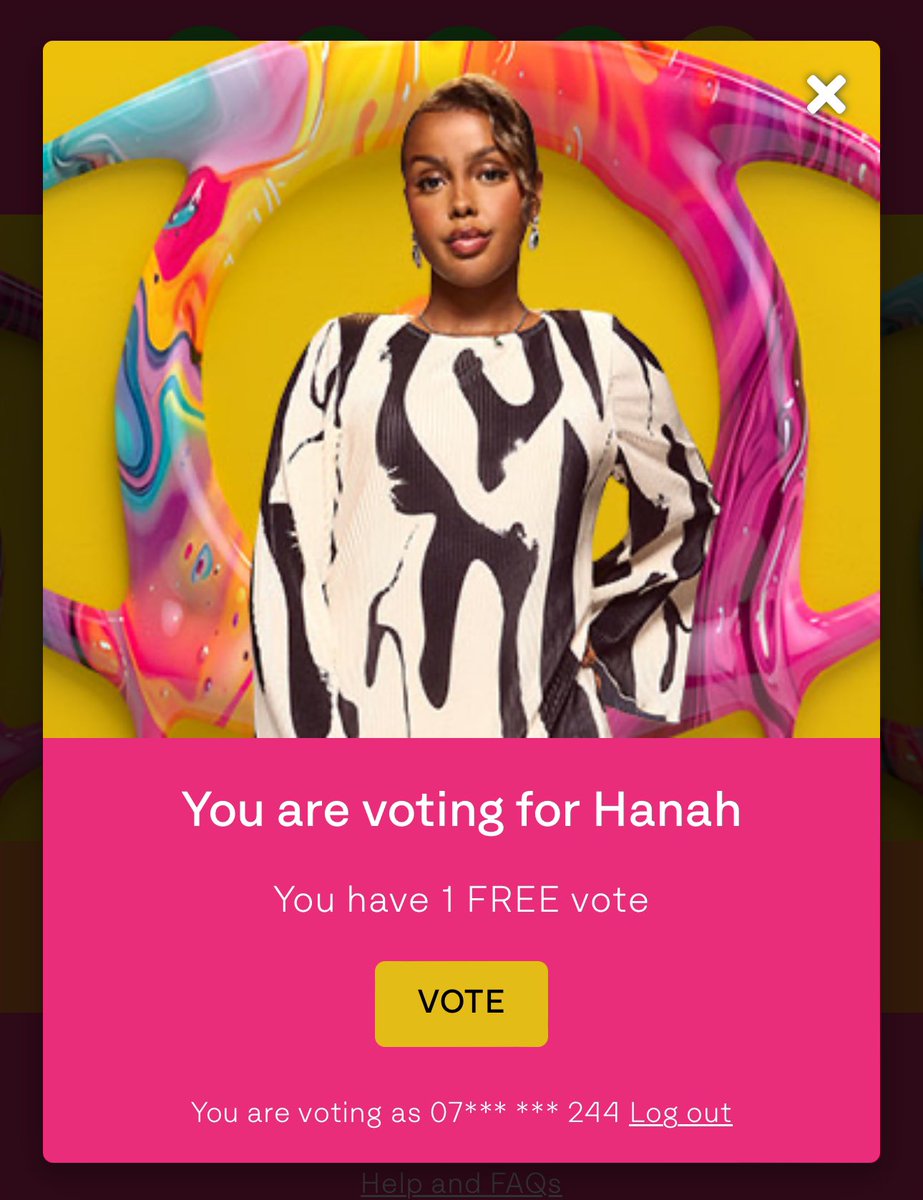 love ali but 5 votes on my queen ! #bbuk