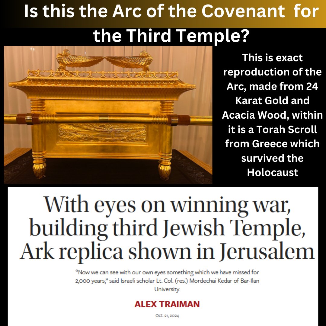 DebateTruth's tweet image. Another  important piece for the Third Temple to be built might be here. The  focus of the God's Temple was a Gold covered box known as the Arc of the  Covenant. Inside this box was the 10 commandments, some Manna and  Aaron's rod. This box was placed on Mount Moriah (Currently…