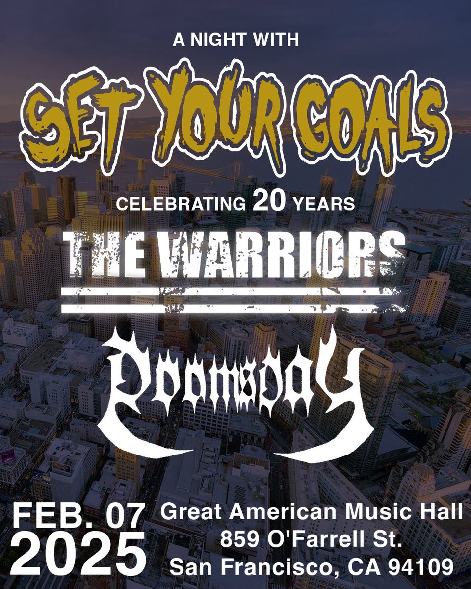 Back to the Bay.  Feb 7 2025 at <a href="/GAMH/">Great American Music Hall</a> tickets on sale Friday November 15th.