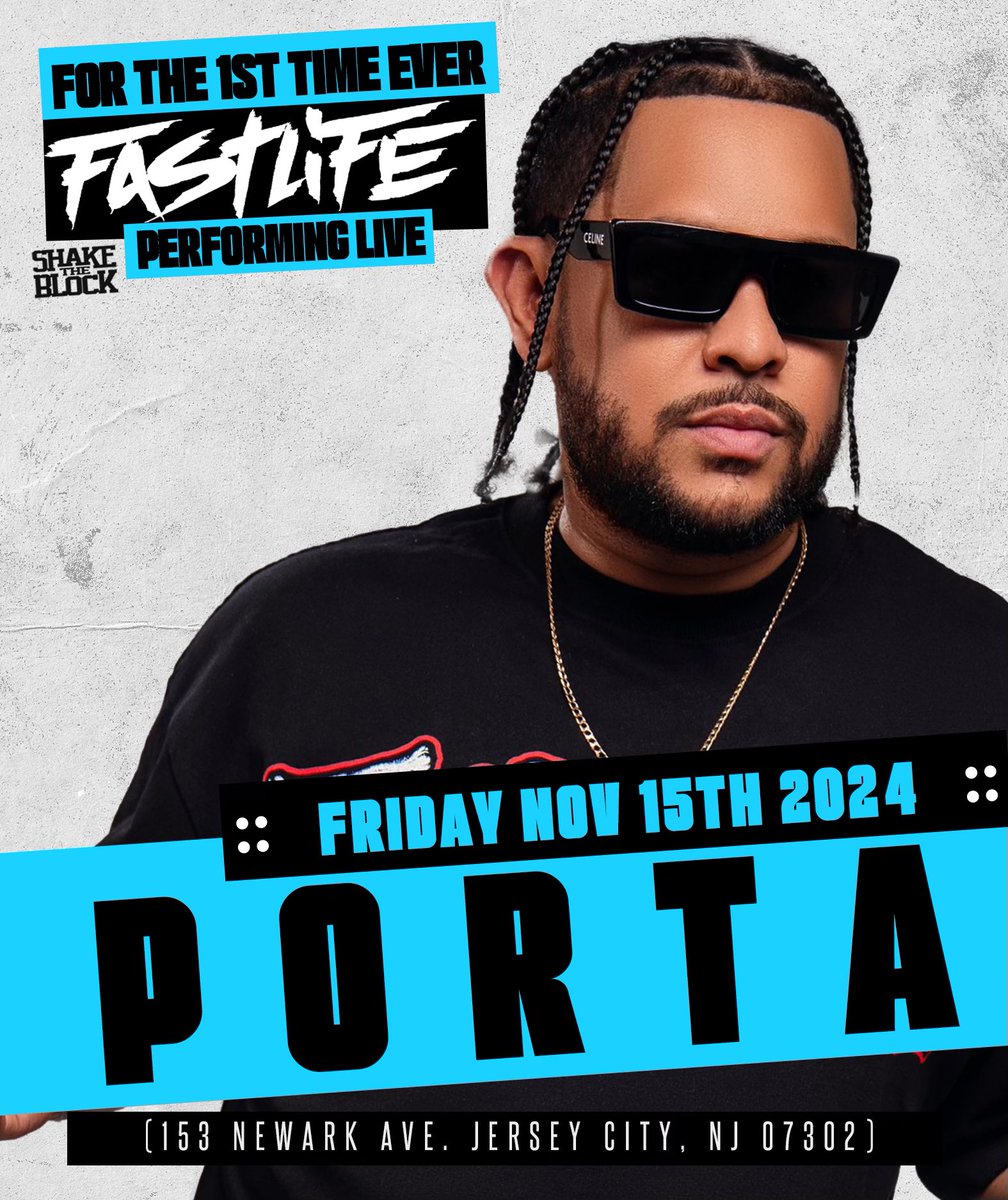 2 Hour Open Format Set This Friday! “PORTA” In The Heart Of Downtown Jersey City, NJ! Make Plans… LETS BRING THAT ENERGY BACK TO OUR CITY! 🏁