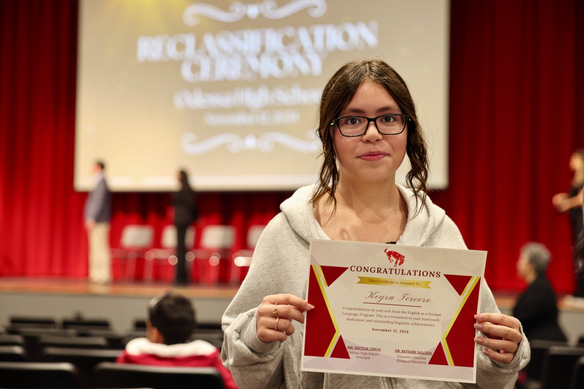 Ector County ISD (@ectorcountyisd) on Twitter photo Congratulations to our 97 Emergent Bilingual students <a href="/BigRedBronchos/">Odessa High School</a> who met reclassification criteria this year! This means they are no longer classified as Emergent Bilingual. #OHS #BilingualSuccess #ECISD Congratulations to our 97 Emergent Bilingual students <a href="/BigRedBronchos/">Odessa High School</a> who met reclassification criteria this year! This means they are no longer classified as Emergent Bilingual. #OHS #BilingualSuccess #ECISD