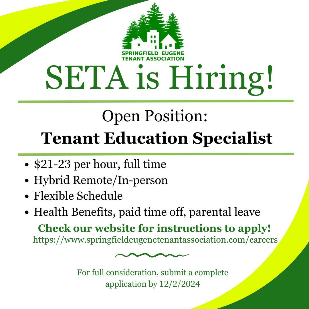 Springfield Eugene Tenant Association tweet media