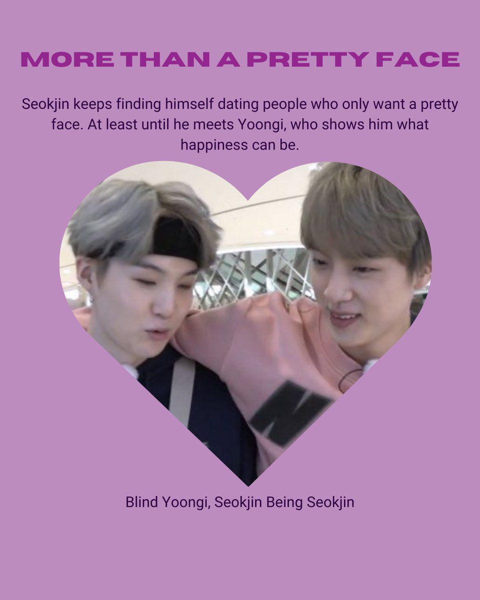 BTSDisability's tweet photo. More Than a Pretty Face
Yoongi/Seokjin
Blind Yoongi, Seokjin Being Seokjin

Seokjin keeps finding himself dating people who only want a pretty face. At least until he meets Yoongi, who shows him what happiness can be.

https://t.co/fxmnT1zrEw https://t.co/ckP2Wab3zk