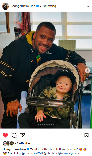 Russell Wilson making weekly trip to the Children's Hospital 👍 #Steelers #NFL