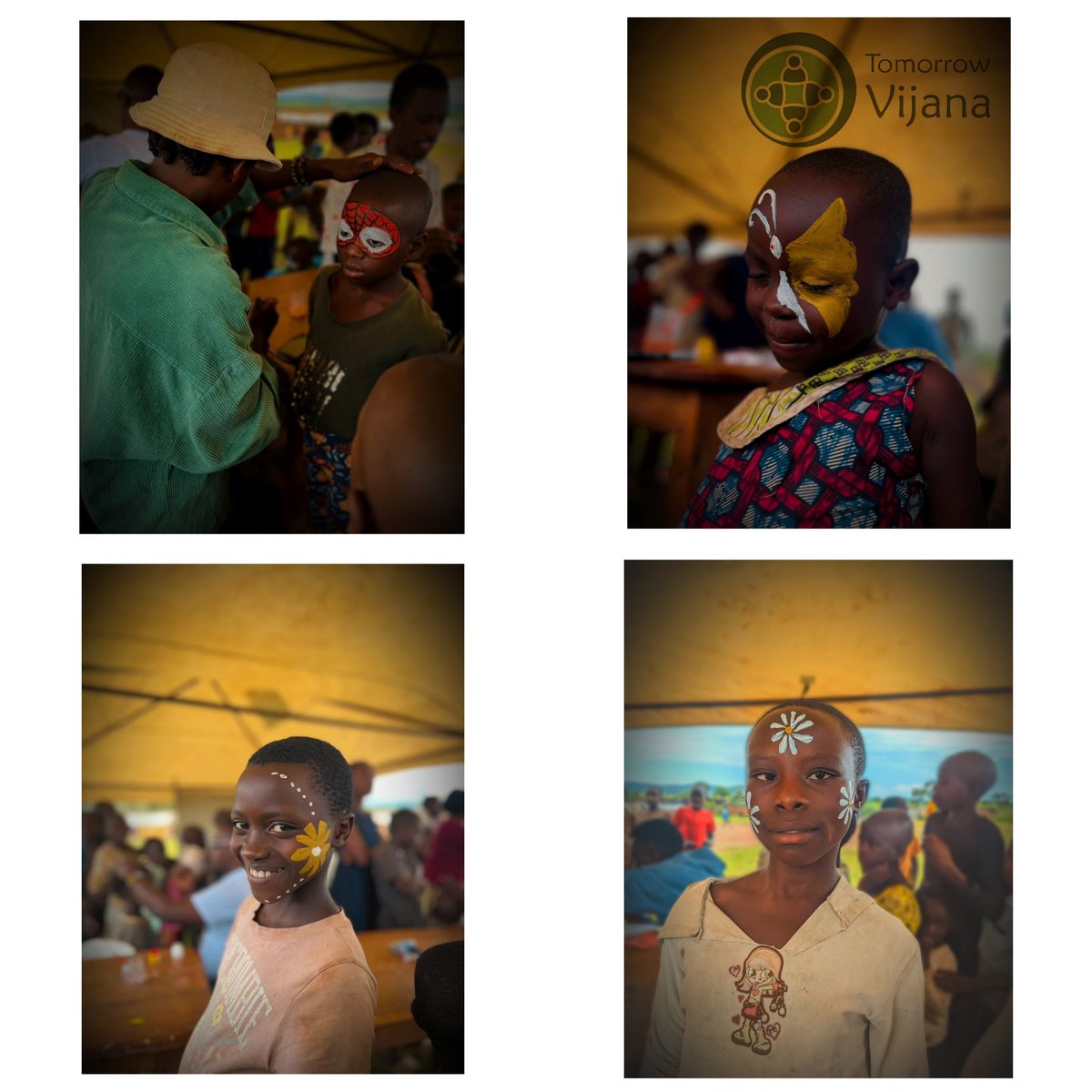Tomorrow_Vijana's tweet photo. Face painting at the Building Brains Tour event
#TomorrowVijana
#Ubongo
#BuildingBrainsTour
#RefugeeEducation
#LearningThroughPlay
#RefugeesLead
#tvijanatuchapekazi
#rwamwanja_refugee_settlement https://t.co/qoYuVqE1p3