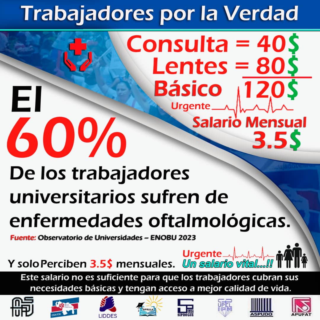 El acceso a la salud de los universitarios, es un pilar fundamental para su bienestar, la productividad  y el desarrollo económico del país. #Salud 
#Trabajadores
#TrabajadoresXLaVerdad  #SalarioVitalArt91 <a href="/ituc/">ITUC</a>⁩
<a href="/CSA_TUCA/">CSA-TUCA</a>
<a href="/LiddesV63131/">Liddes Venezuela</a>
<a href="/ForoCivicoVzla/">Foro Cívico</a>
<a href="/CFDT/">CFDT</a>
<a href="/CNVLatam/">CNVLatinoamérica</a>