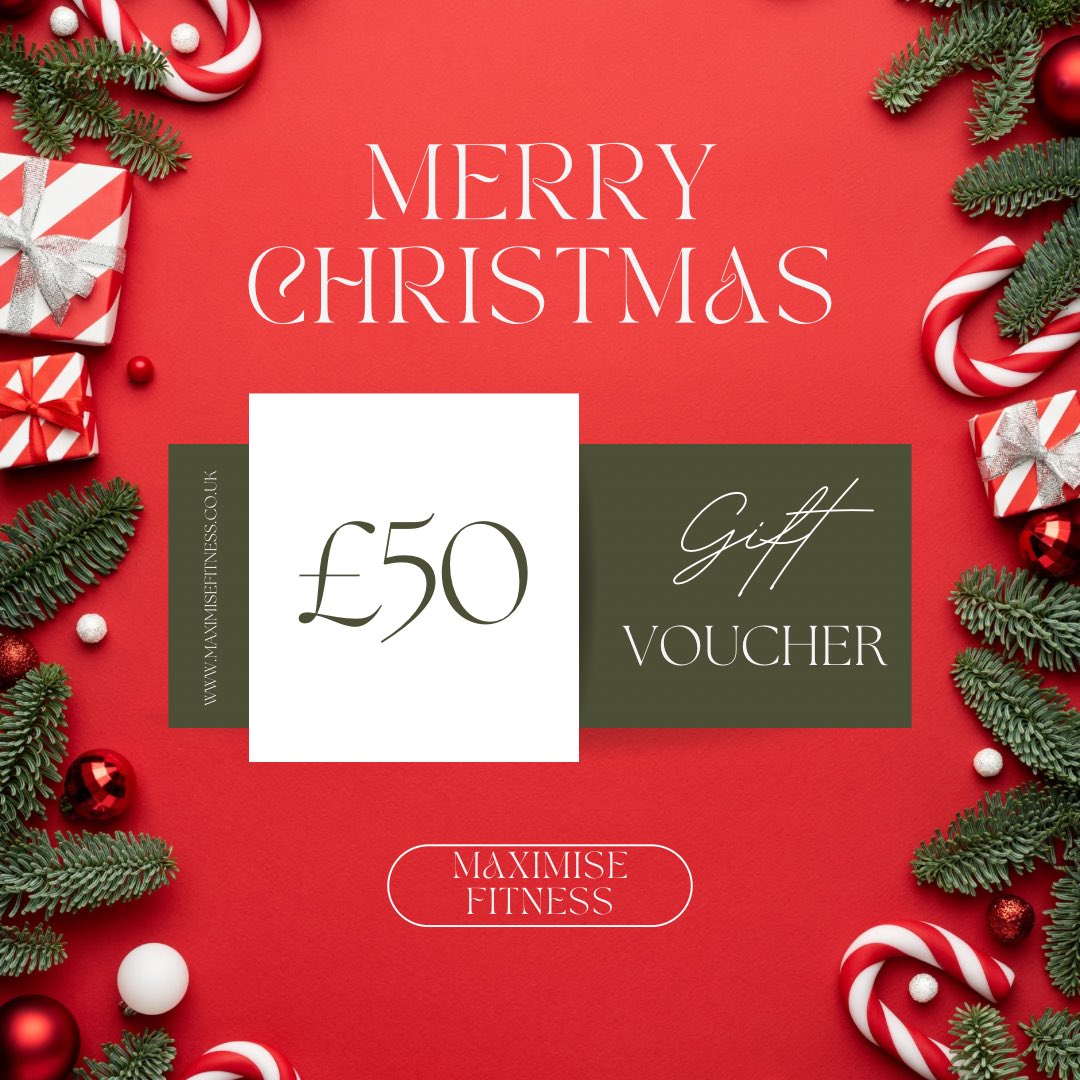 🌟 Ready to kickstart your friend’s fitness journey? Grab a Christmas Voucher for a 1:1 PT Session with Max.

❤️ All for just £50! Gift it to someone you care about for Christmas or use it yourself.

📍 Location: Maximise Fitness, Bradkirk Business Park, PR4 3NA 07800576493