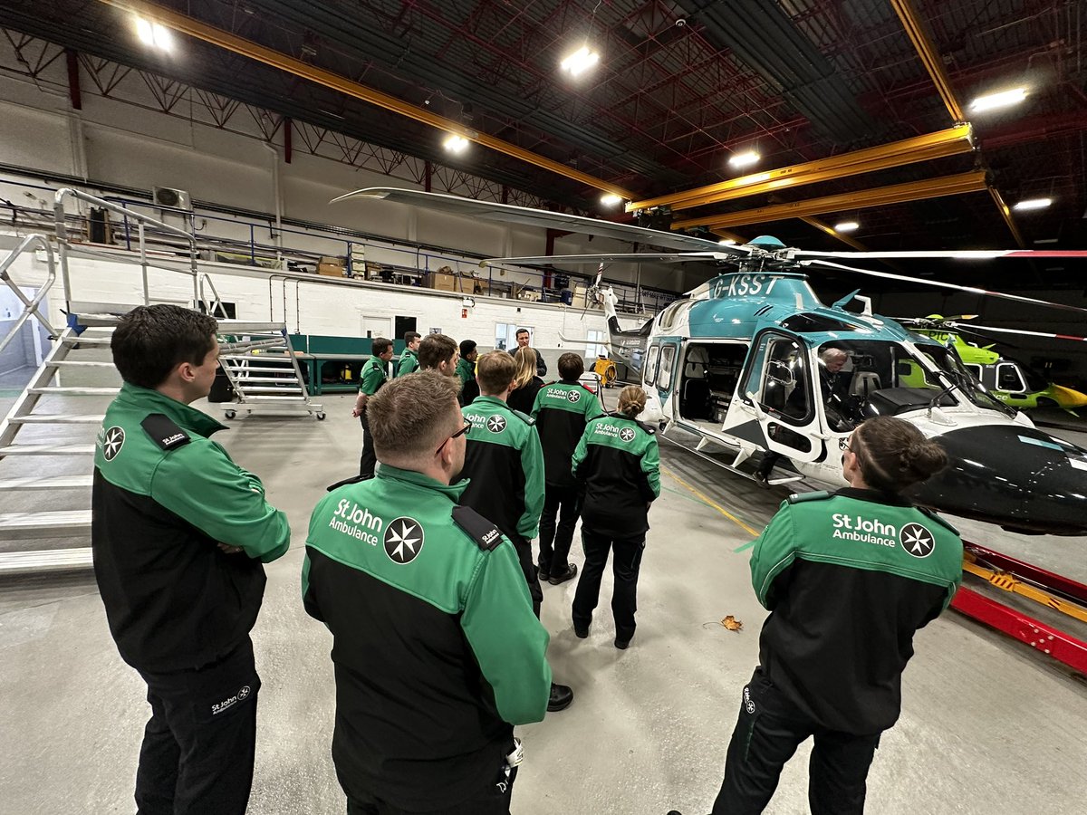 A huge thanks to <a href="/airambulancekss/">Air Ambulance Charity Kent Surrey Sussex</a> for hosting us <a href="/stjohnambulance/">St John Ambulance England</a> volunteers tonight! We all had a great night with Simon! Thank you! 💚