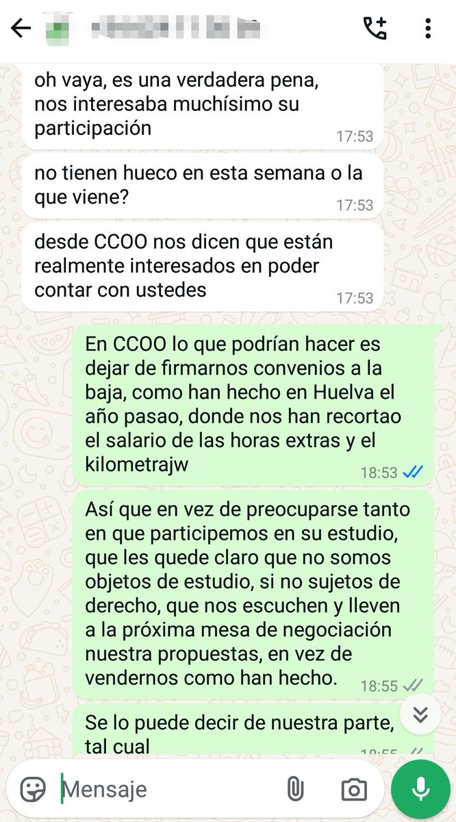 JornalerasL's tweet photo. Nos llevan dando la tabarra una semana desde @CCOO para que participemos con una entrevista en un estudio financiado por @IgualdadGob 😓

Os respondemos, esta vez públicamente, por si no os ha quedao claro. ¡MENOS INFORMES Y MÁS CONVENIOS DIGNOS! 👇🏽 https://t.co/ABlzLlREo3