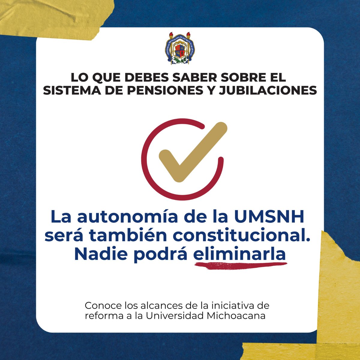 Con la reforma propuesta por el gobernador Alfredo Ramírez Bedolla, la autonomía de esta Máxima Casa de Estudios será constitucional y nadie podrá eliminarla.

#HumanistaPorSiempre #UMSNH