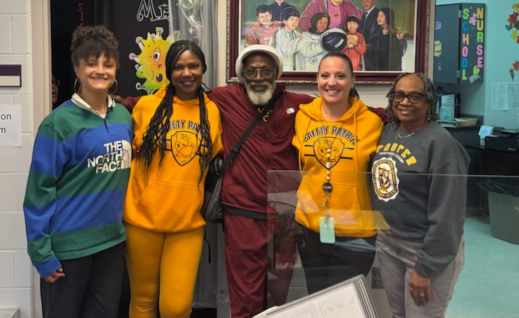 Full Circle Everest Team joins us for Literacy night &amp; speaks with 5th graders about pushing the limits of climbing by being the first Black team to summit Everest.