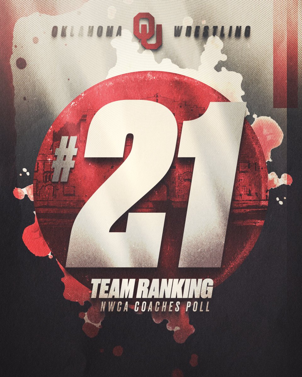 OU_Wrestling's tweet image. 5⃣ Sooners improved their individual positions as OU moved up 1⃣ spot as a team in the latest rankings release.

#BoomerSooner☝️