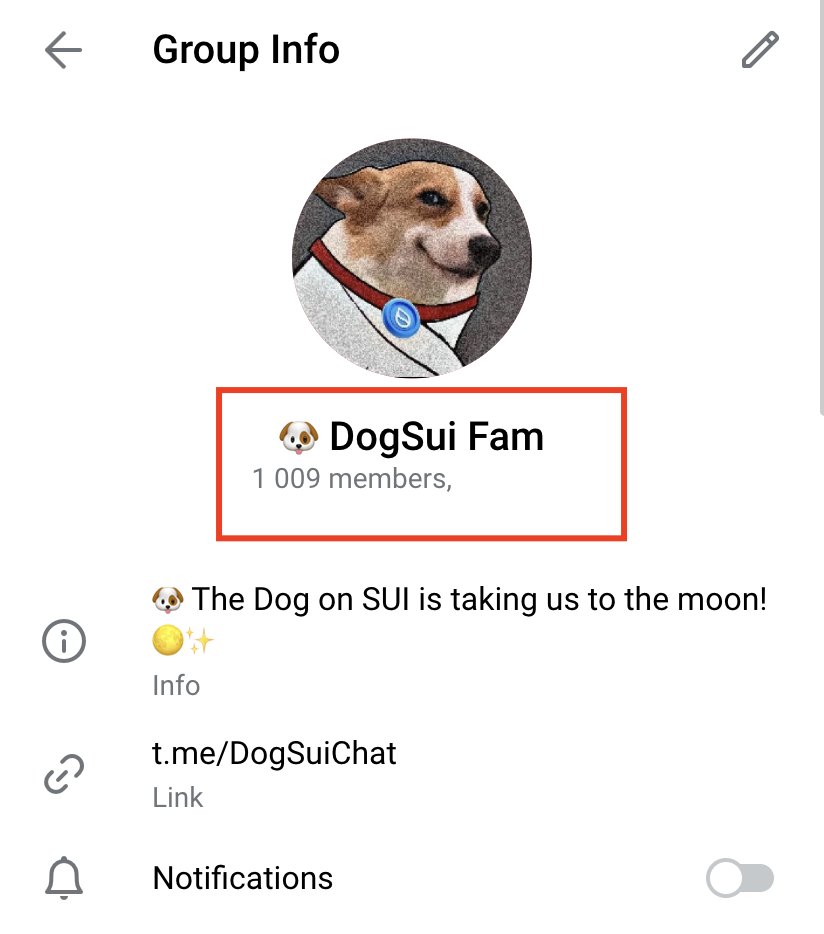 dogsuimeme's tweet photo. Thanks for 1K followers on Telegram🎉 

#DogSui is currently in an accumulation phase, with many weak hands having already sold their tokens. This makes it a great time to invest. We've been active in the space for over 3 months now and are verified on both #Suivision (@blockvisionhq)  and @suiscanofficial . The future looks very promising for #DogSui, and we're excited about what's ahead!

🔗 Buy now: https://t.co/kEdJ8Cq9yi

🗣️ TG Chat: https://t.co/C5RwCsG0b7 

#DogSui #Sui #1K