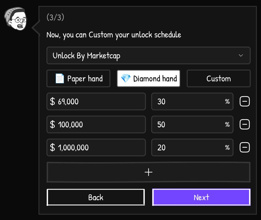 PumpFailOffical's tweet photo. Introduction to Unlock Schedule

PumpFailer HATES dev dump which often lead to instability and unfair outcomes in the meme token space. To counter this, PumpFail has implemented an Unlock Schedule to control and limit when developers can sell their tokens.

With PumpFail’s Unlock Schedule, developers have the flexibility to choose from preset modes or customize their own unlock patterns:

Preset Modes: Developers can select either Paper Hands Mode or Diamond Hands Mode, each with a different level of restriction and unlock timing, tailored to varying levels of commitment.

Customizable Modes: For even more control, developers can create custom schedules, using Market Cap milestones or time-based intervals as unlock triggers. This allows developers to align their unlock schedules with the project's growth and maturity, helping maintain a fairer, more community-focused approach.

The Unlock Schedule is designed to promote a healthier, more equitable token ecosystem by aligning developer interests with the long-term growth of the project, minimizing the risk of abrupt sell-offs, and fostering trust within the PumpFail community.