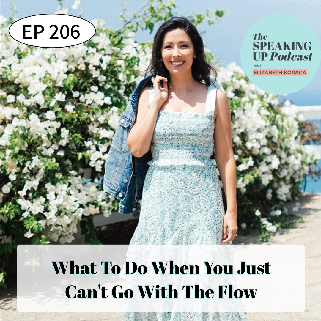 Just go with the flow! People who say that to you might have your best interests at heart, but it’s not always easy to just go with the flow, is it? 

Apple: podcasts.apple.com/us/podcast/the…
Spotify: open.spotify.com/episode/37i4Jd…
*
#ElizabethKoraca #speakinguppodcast #Flow #Gowiththeflow