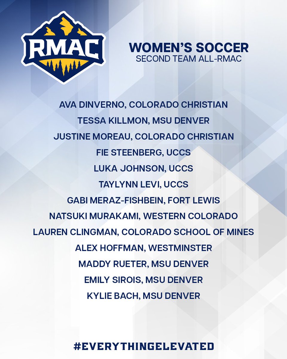 RMAC_SPORTS's tweet photo. 𝐓𝐡𝐞 𝐛𝐞𝐬𝐭 𝐨𝐟 𝐭𝐡𝐞 𝐛𝐞𝐬𝐭!

Congratulations to all student-athletes named to the 2024 Women's Soccer All-RMAC rosters!

🗞️: https://t.co/q6loYgvJJ0

#EverythingElevated https://t.co/y5zWwAfbHS