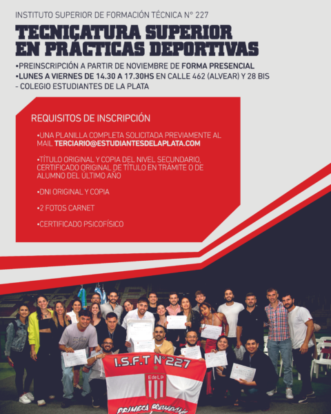 edelpclub's tweet photo. 📚 Continúa abierta la inscripción al ciclo 2025 de la Tecnicatura Superior en Prácticas Deportivas, una carrera pública y gratuita para toda la comunidad 

▶ https://t.co/qlKGSgPCnY https://t.co/fU649C751u