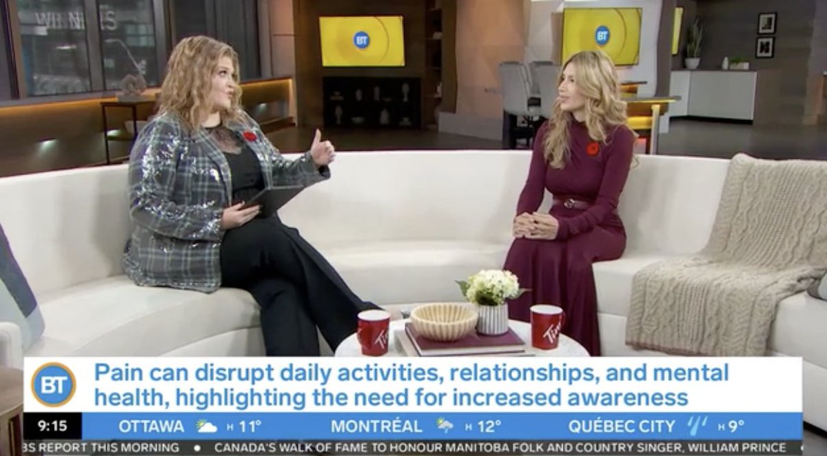Women's College Hospital (@wchospital) on Twitter photo Last week we recognized National Pain Awareness Week with a visit to <a href="/BreakfastTV/">Breakfast Television</a> where the Medical Director of TAPMI, Dr. Tania Di Renna, joined <a href="/MeredithShaw/">Meredith Shaw</a> to discuss chronic pain & its impacts on women. #NPAW2024
Watch ▶️ loom.ly/am1Qujs Last week we recognized National Pain Awareness Week with a visit to <a href="/BreakfastTV/">Breakfast Television</a> where the Medical Director of TAPMI, Dr. Tania Di Renna, joined <a href="/MeredithShaw/">Meredith Shaw</a> to discuss chronic pain & its impacts on women. #NPAW2024
Watch ▶️ loom.ly/am1Qujs