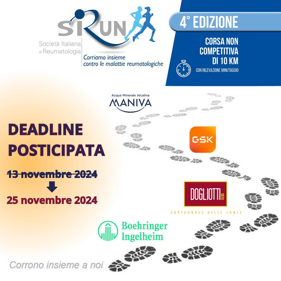 CongressoSir's tweet photo. Potrai iscriverti online alla SIRun, con quota agevolata, fino al 25 novembre 2024!

Corri anche tu mercoledì 27 novembre insieme alla SIR! 🏃
Partenza h. 19.30

Maggiori informazioni sul sito: https://t.co/Od37TaRw2b https://t.co/8MjMcmXnRW