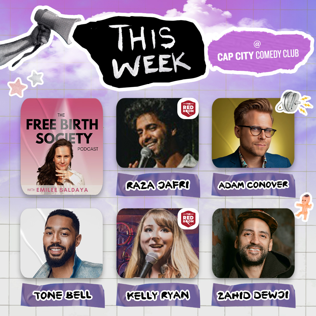 Cap City Comedy Club (@capcitycomedy) on Twitter photo This Week at Cap City | <a href="/toneBell/">Tone Bell π₯</a>, <a href="/razadots/">Raza Jafri</a>, Kelly Ryan, Free Birth Society, <a href="/zahiddewji/">Zahid Dewji</a>, + <a href="/adamconover/">Adam Conover</a>!
Grab your tickets now: bit.ly/3hTxS3n This Week at Cap City | <a href="/toneBell/">Tone Bell π₯</a>, <a href="/razadots/">Raza Jafri</a>, Kelly Ryan, Free Birth Society, <a href="/zahiddewji/">Zahid Dewji</a>, + <a href="/adamconover/">Adam Conover</a>!
Grab your tickets now: bit.ly/3hTxS3n