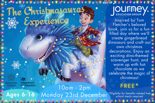 🎄🦖 Join us for our first HAF camp of the season, in collaboration with DMBC &amp; DoE!

We'll be creating gingerbread dinosaurs and festive Christmas decorations! 🎨 

Proof of benefits related free school meals is required to book a space on this camp.

…ey-education-tutoring.classforkids.io/camps