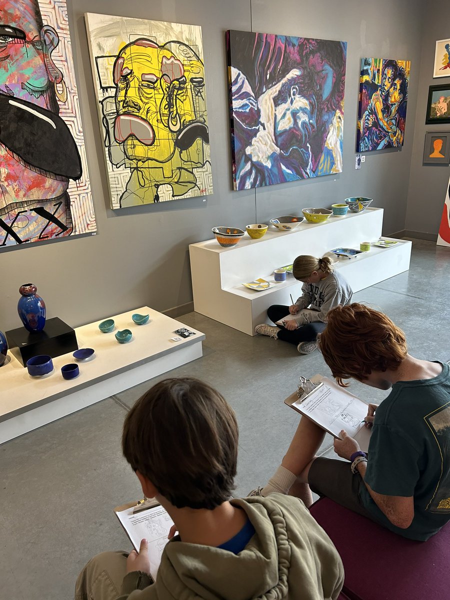 6th Grade PBVUSD GATE students from Tuesday and Wednesday classes discovering elements of art at Bird Dog Arts.