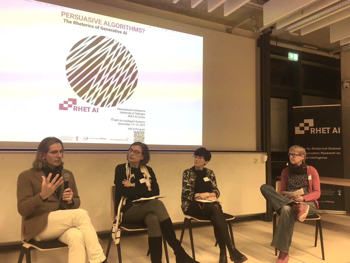 Intelligent Systems (@mpi_is) on Twitter photo Our Institute & <a href="/ai_rhet/">RHET AI Center</a> kicked off a 3-day symposium titled "Persuasive Algorithms", focussing on the foundations, functions, & communicative implications of #GenerativeAI. Our Director Moritz Hardt who runs the Social Foundations of Computation Dept. was part of the panel. Our Institute & <a href="/ai_rhet/">RHET AI Center</a> kicked off a 3-day symposium titled "Persuasive Algorithms", focussing on the foundations, functions, & communicative implications of #GenerativeAI. Our Director Moritz Hardt who runs the Social Foundations of Computation Dept. was part of the panel.