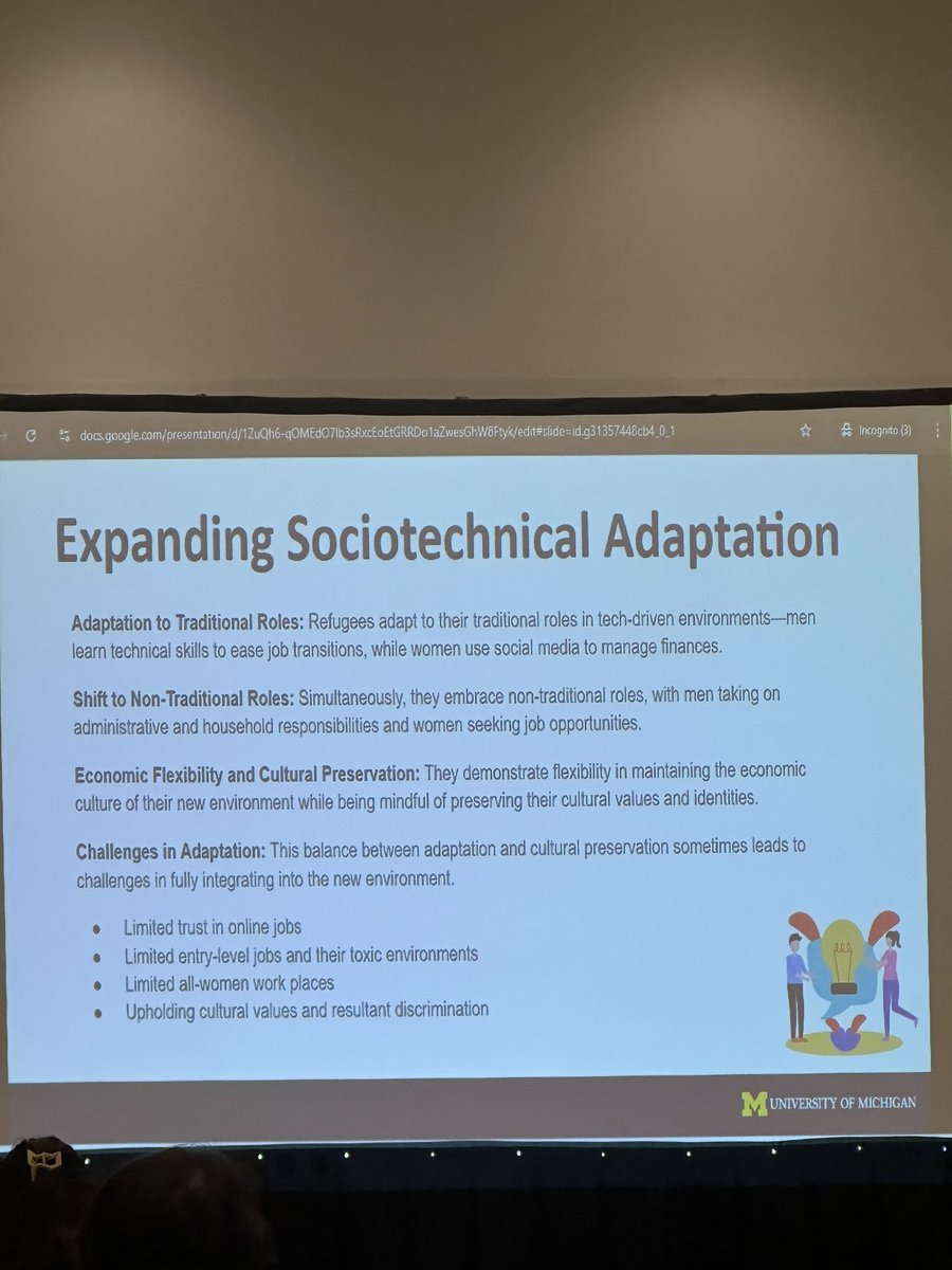 Renkai Ma (@renkai_ma) on Twitter photo <a href="/AmnaBat14875684/">Amna Batool</a> just did a great presentation about gender based journey of Afghan Refugees in the US. Expanding sociotechnical adaptation framework is very cool in trust & safety! <a href="/AmnaBat14875684/">Amna Batool</a> just did a great presentation about gender based journey of Afghan Refugees in the US. Expanding sociotechnical adaptation framework is very cool in trust & safety!