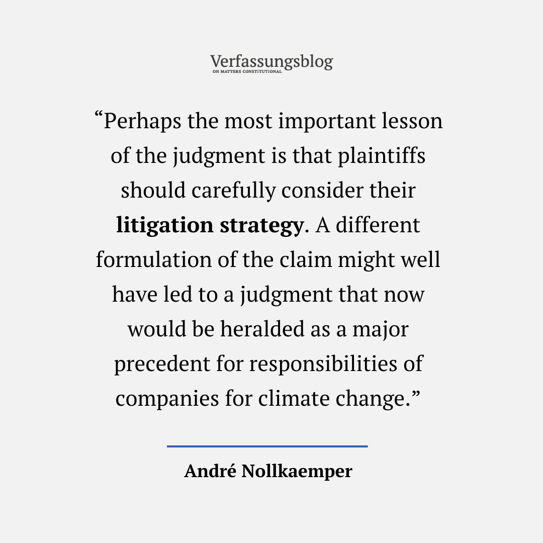 Verfassungsblog (@verfassungsblog) on Twitter photo Today, the Hague 🇳🇱 Court of Appeal set aside the 2021 landmark judgment which held Shell responsible for its contribution to climate change.
All lost? ANDRE NOLLKAEMPER (<a href="/ANollkaemper/">Andre Nollkaemper</a>) on why the judgment still holds (four) important lessons.
verfassungsblog.de/shell-milieude… Today, the Hague 🇳🇱 Court of Appeal set aside the 2021 landmark judgment which held Shell responsible for its contribution to climate change.
All lost? ANDRE NOLLKAEMPER (<a href="/ANollkaemper/">Andre Nollkaemper</a>) on why the judgment still holds (four) important lessons.
verfassungsblog.de/shell-milieude…