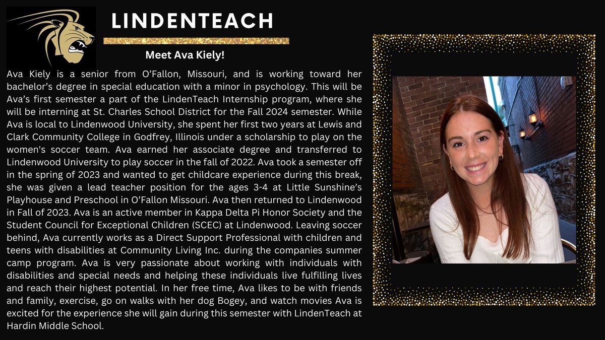 Learn more about the LindenTeach Internship and apply by visiting the LindenTeach website. Applications for Spring 2025 internships are due December 1st. Contact aaldridge@lindenwood.edu for more information.