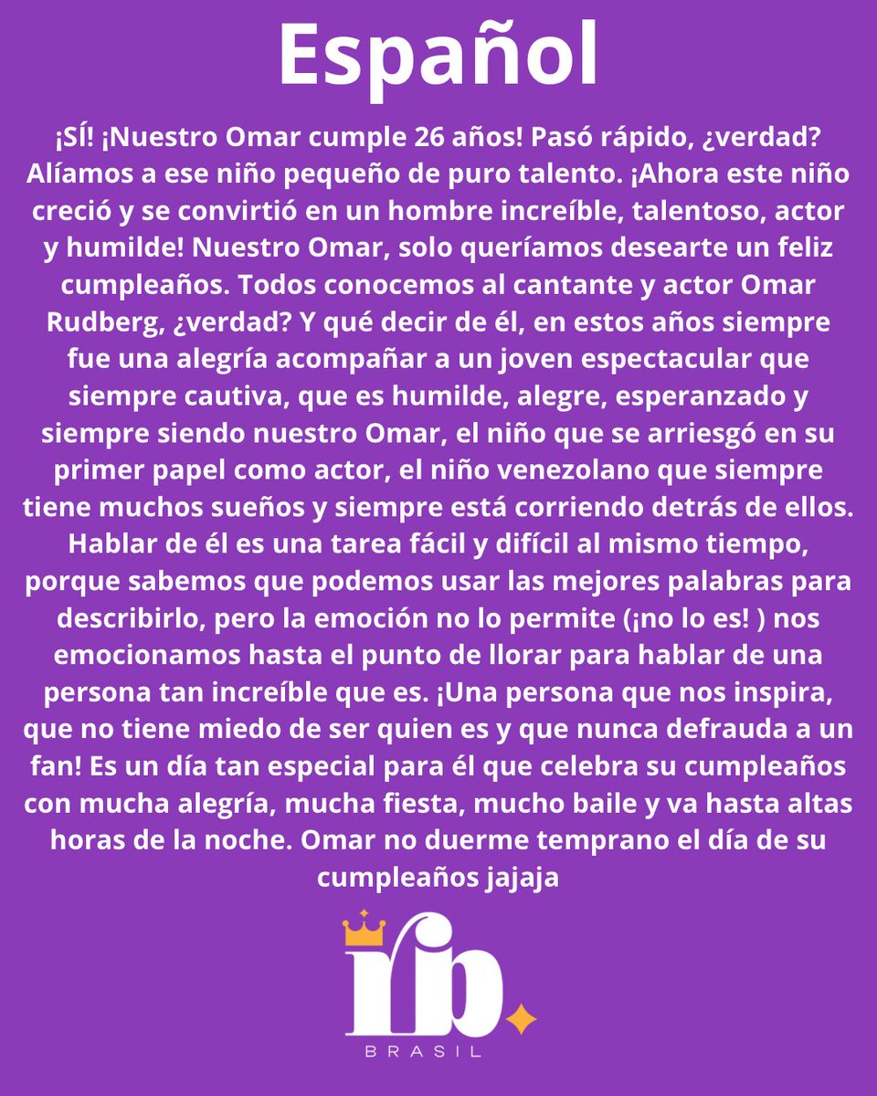 Rydbergedits's tweet photo. ¡Feliz cumpleaños Omar, nuestro eterno niño! https://t.co/k0OjAaTJ2k