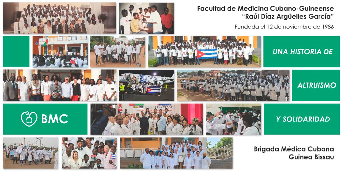 ⚕️Celebramos hoy el aniversario 48 del inicio de la Colaboración Médica cubana en Guinea Bissau y el 38 de la fundación de la Facultad de Medicina ¨Raúl Díaz Argüelles¨ con un homenaje a profesionales de la Salud de nuestro país que han escrito hermosas páginas de solidaridad.