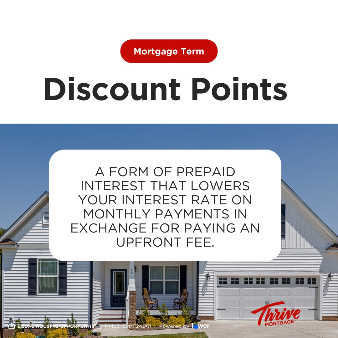 Buying points can lower monthly payments over the life of your loan. 

Curious if it’s right for you?

#MortgageTips #HomeBuying