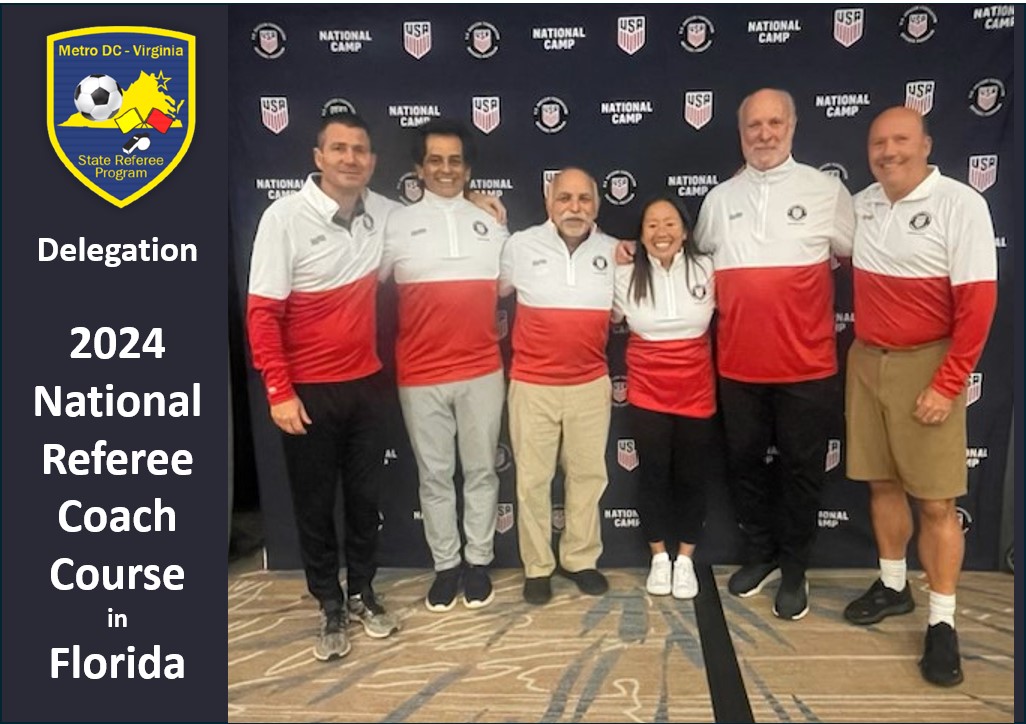 vadcrefs's tweet photo. Metro DC-Virginia State Referee Program Delegation / Representatives to the 2024 USYS National Referee Coach Course in Florida!  @vayouthsoccer ##NationalRefCoach #SoccerRef #MakeTheRightCall https://t.co/qQjAEik6JI