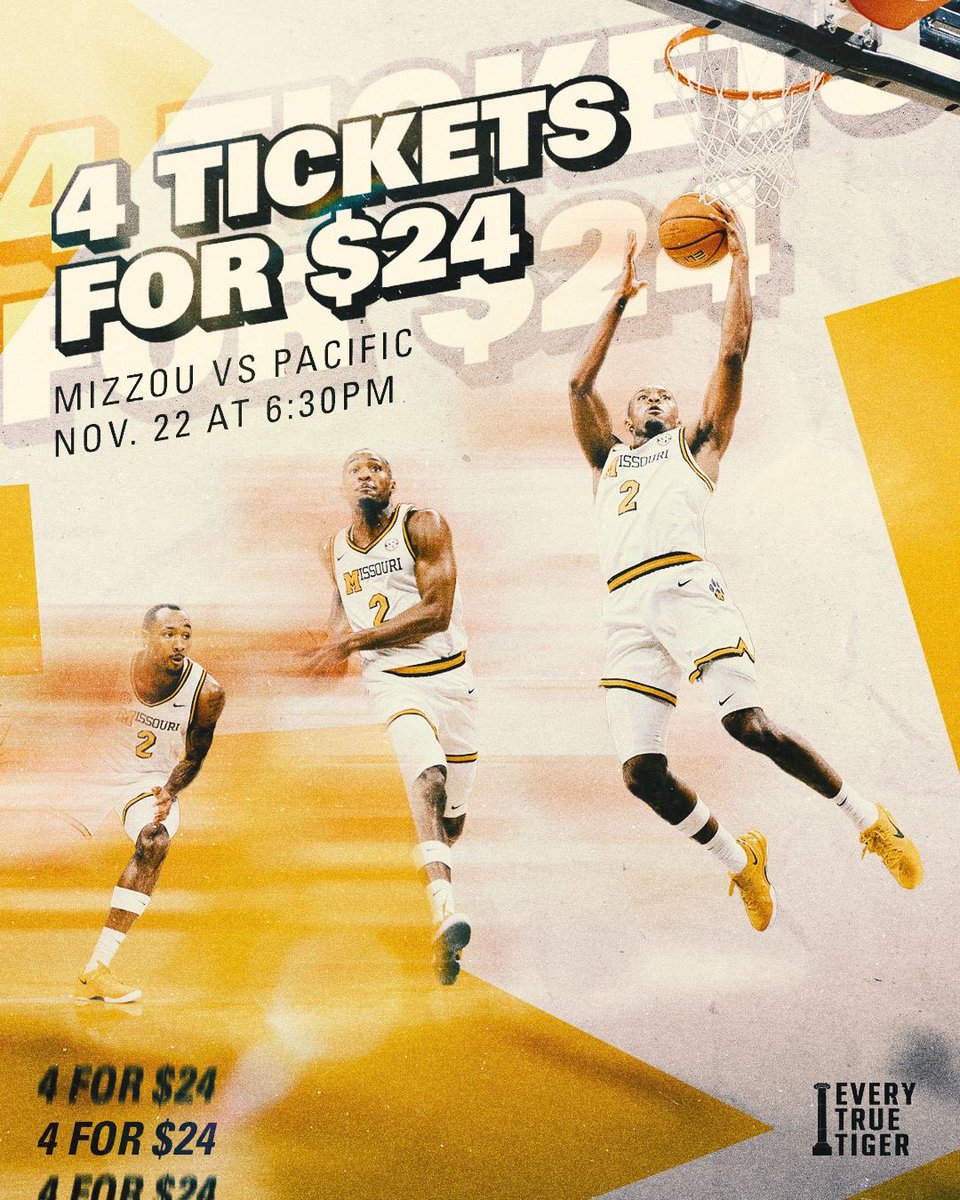 Whit Hafer (@whit_hafer) on Twitter photo Let’s make some noise!
4 tickets for $24 to catch Mizzou vs. Pacific, Nov 22.
Who’s in? 🏀 #MIZ #ETTB <a href="/mizzouathletics/">Mizzou Athletics</a> <a href="/mizzouhoops/">Mizzou Hoops</a>
📅: November 22
⏰: 6:30pm
🏟️: Mizzou Arena Let’s make some noise!
4 tickets for $24 to catch Mizzou vs. Pacific, Nov 22.
Who’s in? 🏀 #MIZ #ETTB <a href="/mizzouathletics/">Mizzou Athletics</a> <a href="/mizzouhoops/">Mizzou Hoops</a>
📅: November 22
⏰: 6:30pm
🏟️: Mizzou Arena