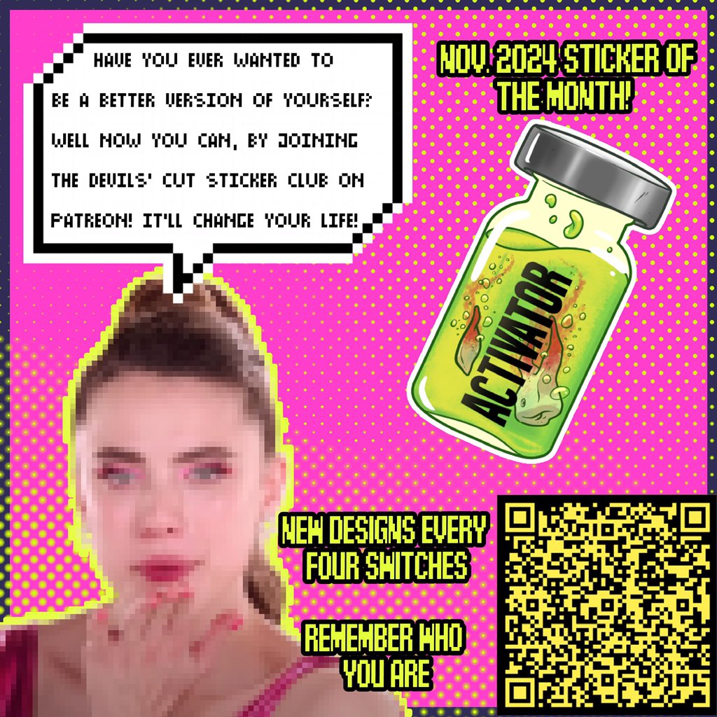 thedevilscutpod's tweet image. patreon.com/thedevilscut

Don’t miss out on these guys! Available this month only through Our Patreon!Next month we’ll be rolling out a new sticker for the holidays! Don’t forget to pump it up! #TheSubstance