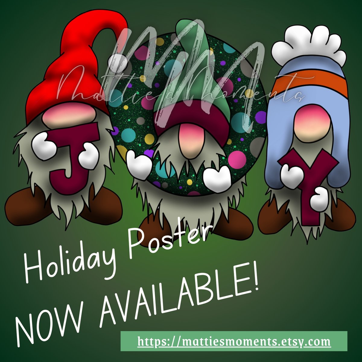 Matties_Moments's tweet photo. Four more large gnome posters! :D
#art #artist #etsy #etsyart #etsyseller #cards #holidaycards #holidays #holidayseason #tistheseason #holidayart #holidaytime #artforsale #carsdforsale #smallbusiness #smallbusinessowner #smallbusinesssupport #supportsmall
#joy #joyposter #gnomes https://t.co/tew9yuWGZU