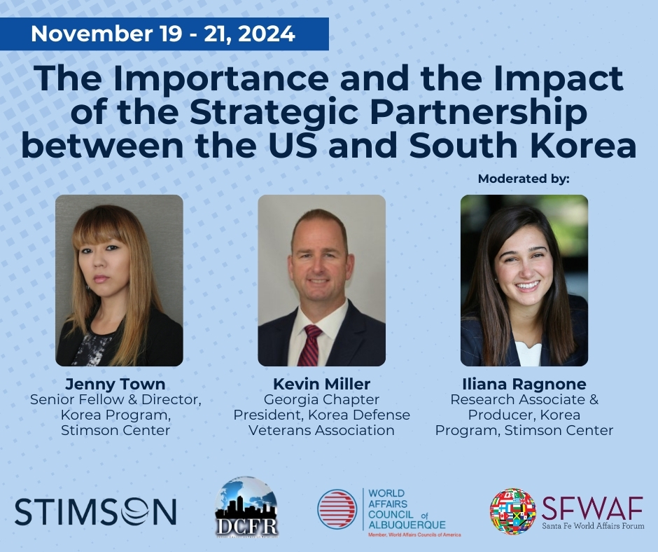 With the outcome of the US presidential elections, looking at the status and future of the US-ROK alliance is more important than ever. We'll be hosting a series of events in Denver, ABQ, and Santa Fe, check here for more info on each: bit.ly/40J4JMn