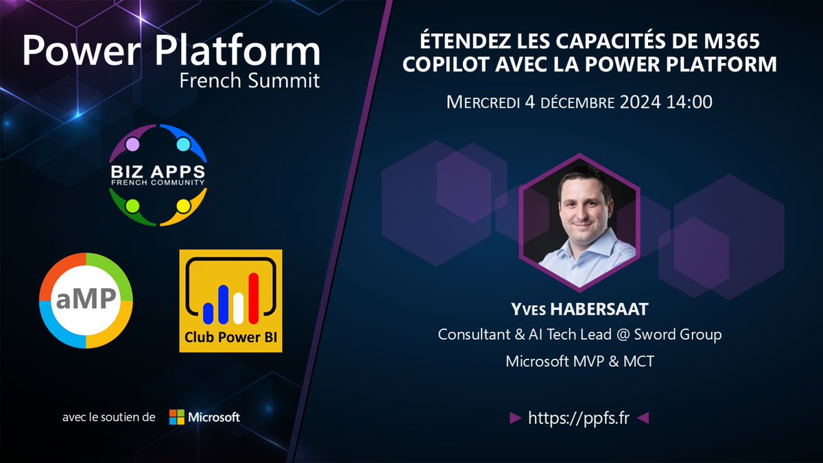 Yves Habersaat (@yhabersaat) on Twitter photo I'm really happy to be back in Paris at the #PPFS2024 on December 3-4 to talk about M365 Copilot extensibility with the Power Platform. I hope to see you all there in-person! 🇫🇷
More info and registration: powerplatformfrenchsummit.com
<a href="/french_summit/">Power Platform French Summit</a>
<a href="/aOSComm/">aMP Community➡️#aMPDubai 🇦🇪</a>
<a href="/clubpowerbi/">clubpowerbi</a> I'm really happy to be back in Paris at the #PPFS2024 on December 3-4 to talk about M365 Copilot extensibility with the Power Platform. I hope to see you all there in-person! 🇫🇷
More info and registration: powerplatformfrenchsummit.com
<a href="/french_summit/">Power Platform French Summit</a>
<a href="/aOSComm/">aMP Community➡️#aMPDubai 🇦🇪</a>
<a href="/clubpowerbi/">clubpowerbi</a>