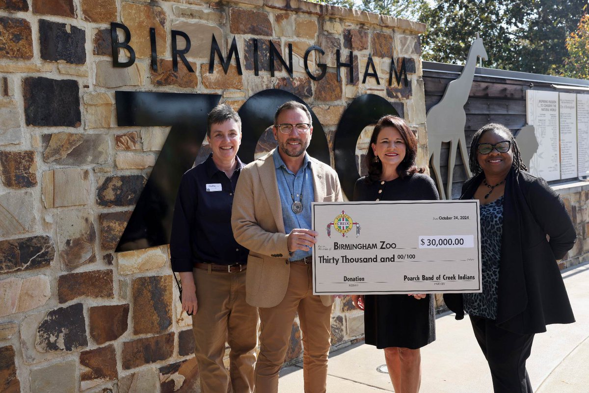 Poarch Creek Indians (@poarchcreek) on Twitter photo Weโre excited to support the <a href="/BirminghamZoo/">The Birmingham Zoo</a> with a $30,000 donation to fund scholarships for conservation education programs, making wildlife education accessible to more in our community. ow.ly/vXEy50U5wjt Weโre excited to support the <a href="/BirminghamZoo/">The Birmingham Zoo</a> with a $30,000 donation to fund scholarships for conservation education programs, making wildlife education accessible to more in our community. ow.ly/vXEy50U5wjt