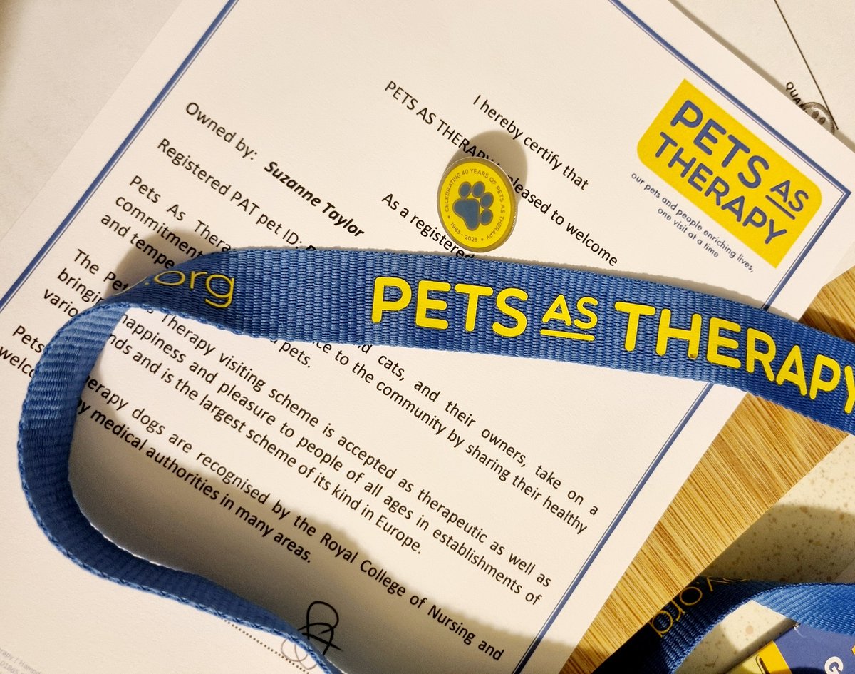 Suzanne Taylor (@suzanneotcamhs) on Twitter photo Exciting news we have a new pets as therapy registered dog on the team. Team CAMHS
#camhs #occupationaltherapy #petsastherapy <a href="/PetsAsTherapyUK/">Pets As Therapy</a> <a href="/GMMH_NHS/">Greater Manchester Mental Health</a> Exciting news we have a new pets as therapy registered dog on the team. Team CAMHS
#camhs #occupationaltherapy #petsastherapy <a href="/PetsAsTherapyUK/">Pets As Therapy</a> <a href="/GMMH_NHS/">Greater Manchester Mental Health</a>