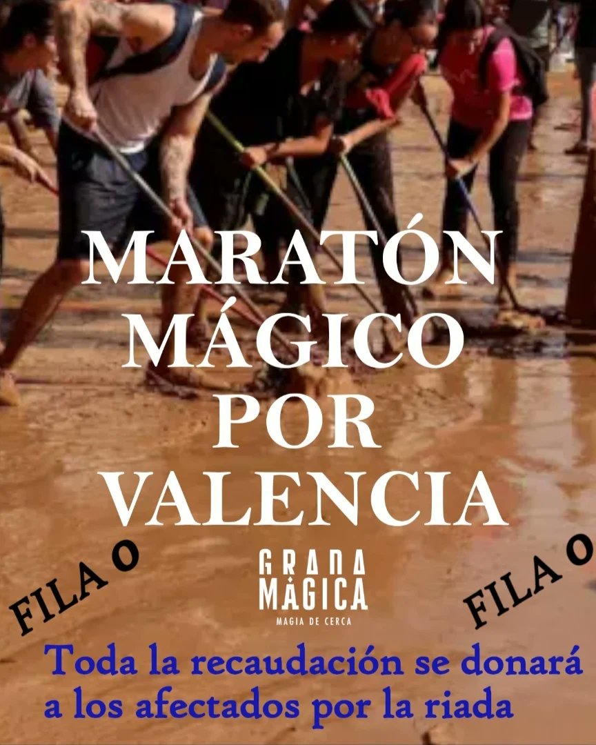 Hemos preparado una Maratón en Grada Mágica para recaudar fondos para los afectados por la Dana. Se puede colaborar comprando tu entrada en:
gradamagica.com/es/ficha-espec…
 También tenemos fila 0 en:
gradamagica.com/es/ficha-espec…

Mil gracias!!!!
#gradamagica 
#maratongradamagicaayudadana