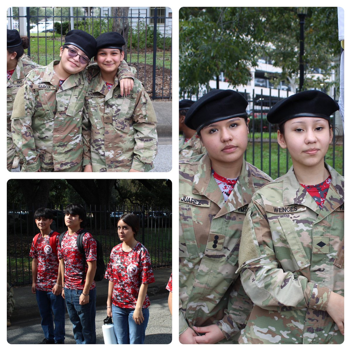 Rodriguez_LOTC's tweet photo. The Hambrick LOTC cadets at the Veterans Day Parade representing Hambrick with excellence. These cadets are the embodiment of Hambrick’s spirit, setting a standard of dedication for others to follow. Our gratitude goes out to all veterans who have served or continue to serve. https://t.co/CMDrjrnJga