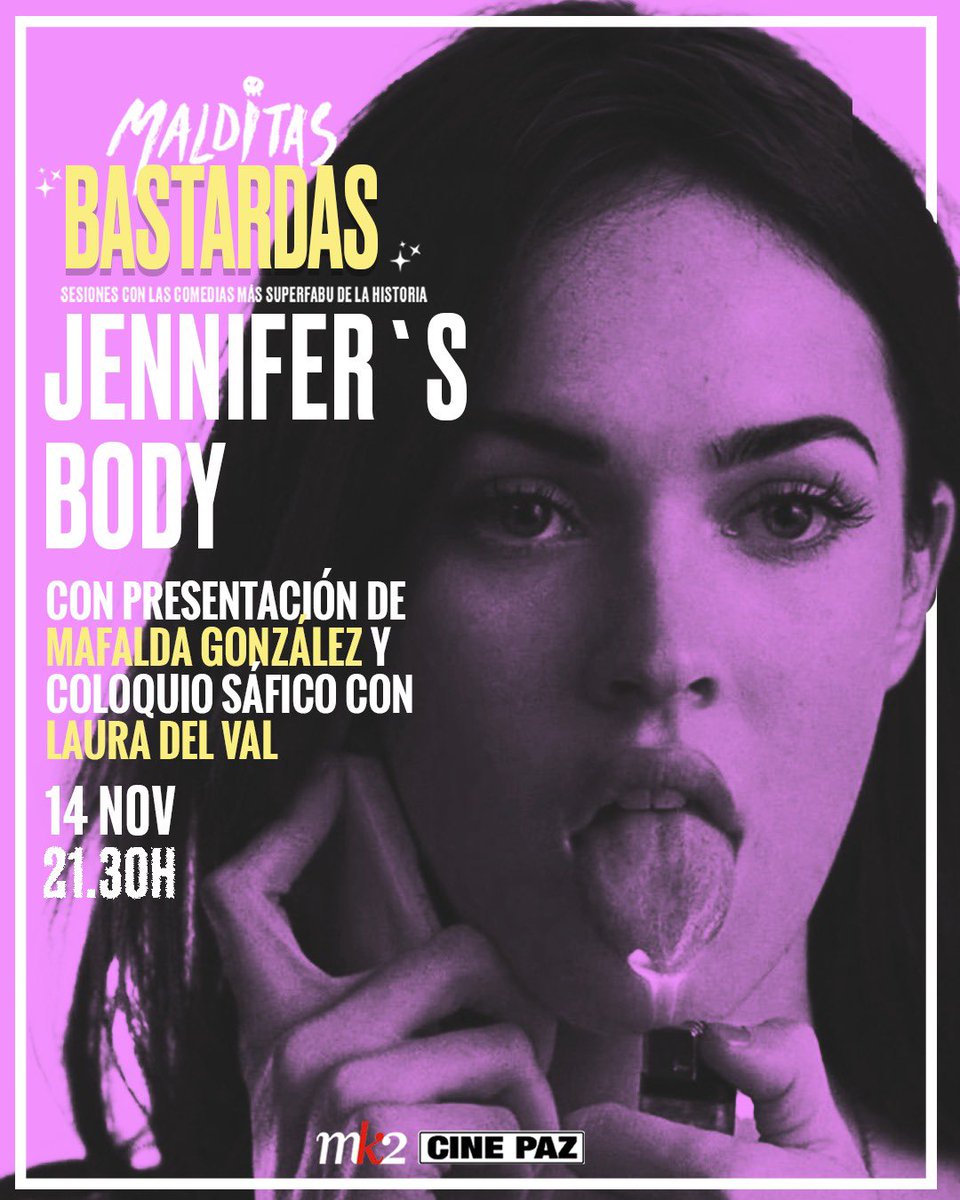 Este jueves tienes un PLANAZO en Madrid. Ver «Jennifer’s body» en pantalla grande. Peliculón donde los haya. Y encima unas risas antes con unas genias. Vente y nos damos un pipazo 🥰🔪❤️