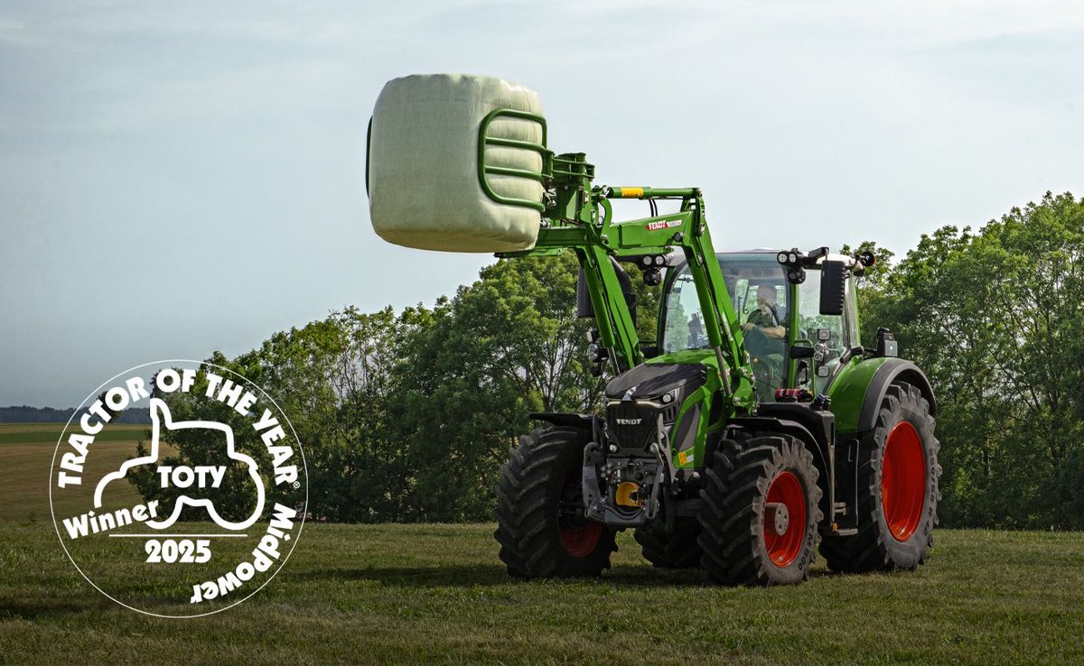 Have you heard? <a href="/Fendt_NA/">Fendt_NA</a> won two <a href="/tractoroftheyar/">Tractor of the Year</a> (TotY) 2025 awards! Fendt 620 Vario won in the category "MidPower Tractor of the Year 2025" &amp; the fully battery-electric Fendt e107 Vario honored as "Sustainable Tractor of the Year 2025.

Read more: spkl.io/6019fpWl3