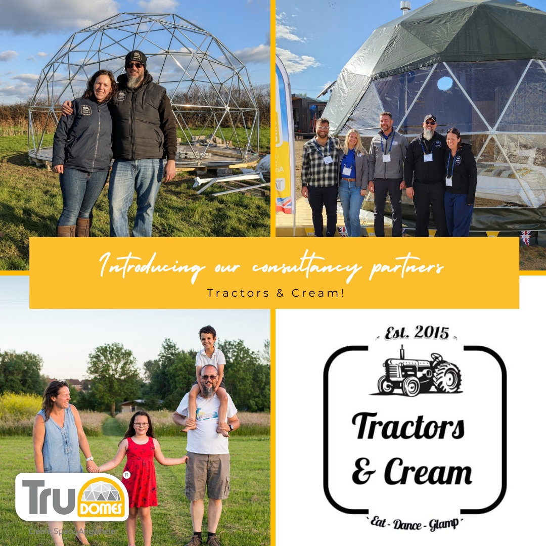 Need advice on building a glamping business? Why not talk to our partner consultants at Tractors &amp; Cream! They're here to offer expert guidance for TruDomes customers, helping them to create their dream glamping experience.

bit.ly/3NTAY3Y

#TruDomes #Lifestyle #Camping
