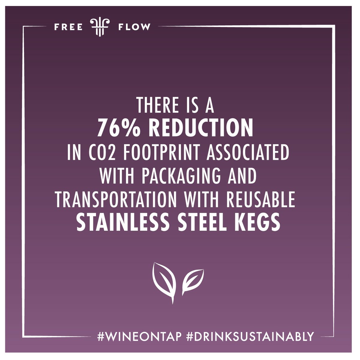 FreeFlowWines's tweet image. Sustainability fact of the month 🌱

#wineontap #drinksustainably #zerowaste