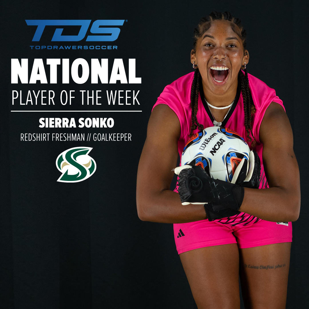 𝙎𝙊𝙉𝙆𝙊 𝙂𝙊𝙀𝙎 𝙉𝘼𝙏𝙄𝙊𝙉𝘼𝙇!
Fresh off her <a href="/bigskyconf/">Big Sky Conference</a> Tournament MVP performance, freshman goalkeeper Sierra Sonko was named the <a href="/TopDrawerSoccer/">TopDrawerSoccer</a> National Player of the Week on Tuesday... #StingersUp

📰: hornetsports.com/news/2024/11/1…