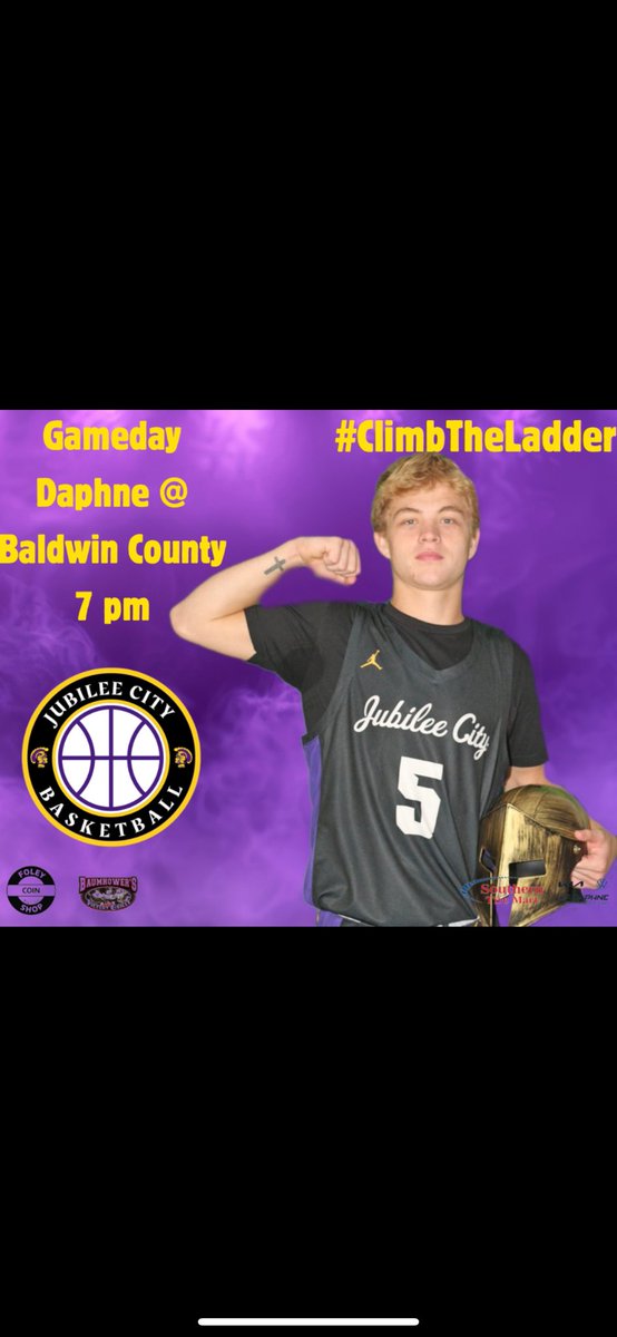 Game Day! 7 pm at Baldwin County High School. We need to see purple and gold in the building. #ClimbTheLadder