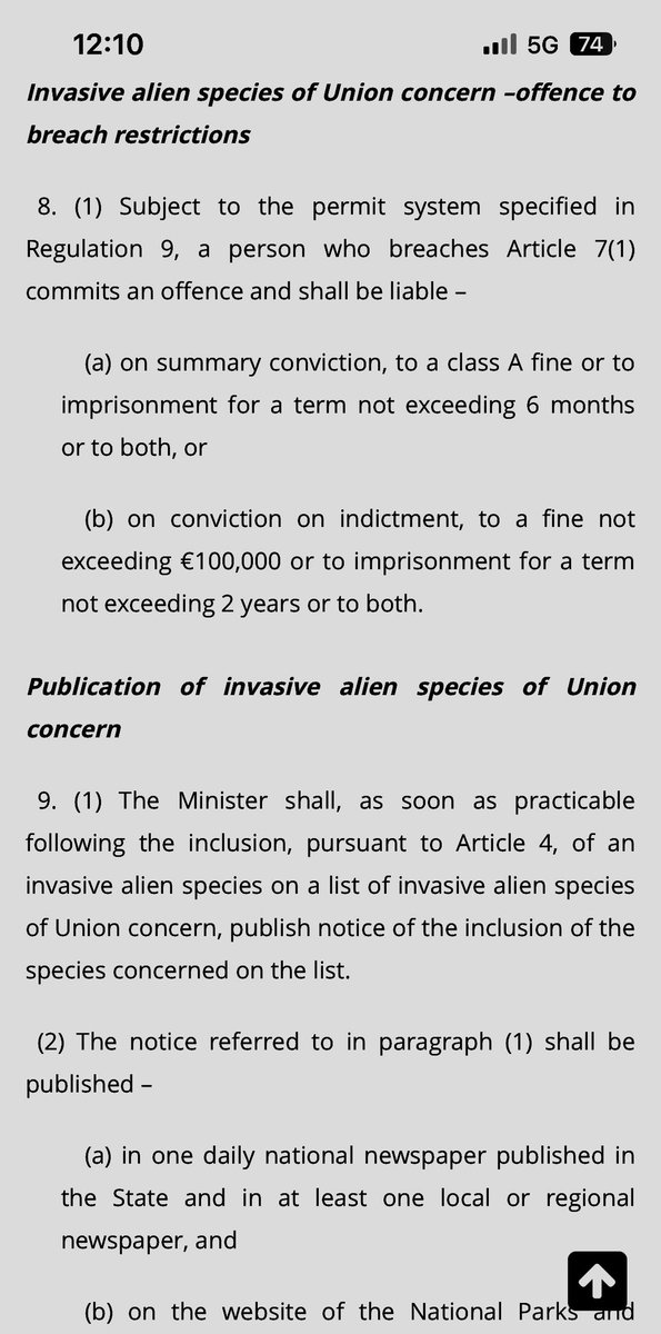 Noeleen (@noeleenbotanics) on Twitter photo Delighted to see and hear about
Irelands new statutory instrument on
Invasive Alien Species SI 374/2024 .. strong enforcement of this needed to deal with Invasive Alien Species on the Island of Ireland with <a href="/NPWSIreland/">National Parks and Wildlife Service</a> <a href="/agriculture_ie/">Dept of Agriculture, Food and the Marine</a> 🎉☘️☘️☘️ Delighted to see and hear about
Irelands new statutory instrument on
Invasive Alien Species SI 374/2024 .. strong enforcement of this needed to deal with Invasive Alien Species on the Island of Ireland with <a href="/NPWSIreland/">National Parks and Wildlife Service</a> <a href="/agriculture_ie/">Dept of Agriculture, Food and the Marine</a> 🎉☘️☘️☘️